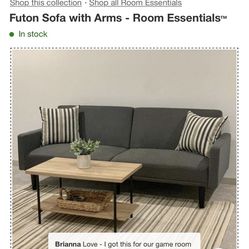 Futon With Removable Arms 
