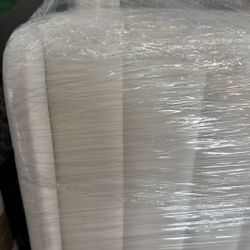 White FULL size velvet headboard