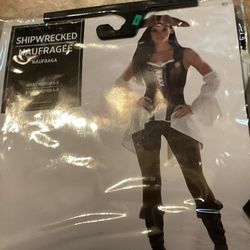 Brand New Women's Medium Shipwrecked Pirate costume 