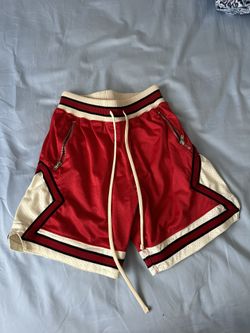 MNML Red Baseball Shorts 
