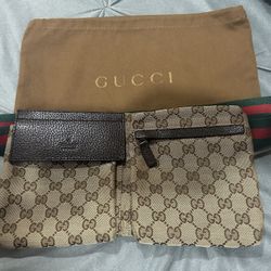 Gucci Unisex Monogram Web Belt Bag/Fanny Pack!