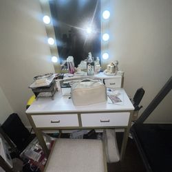 Couch/Futon And vanity (Matching).