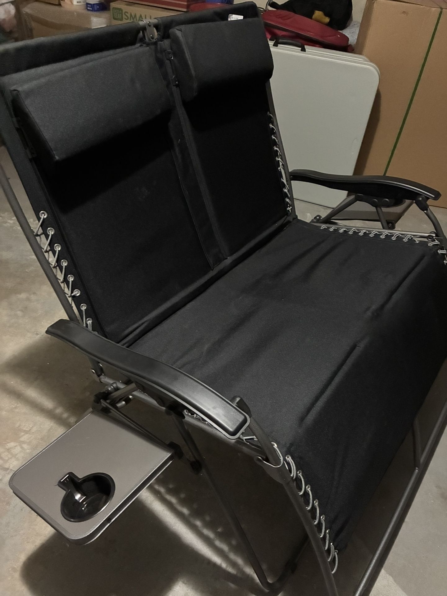 Outdoor 2-person Chair With Cup Holders