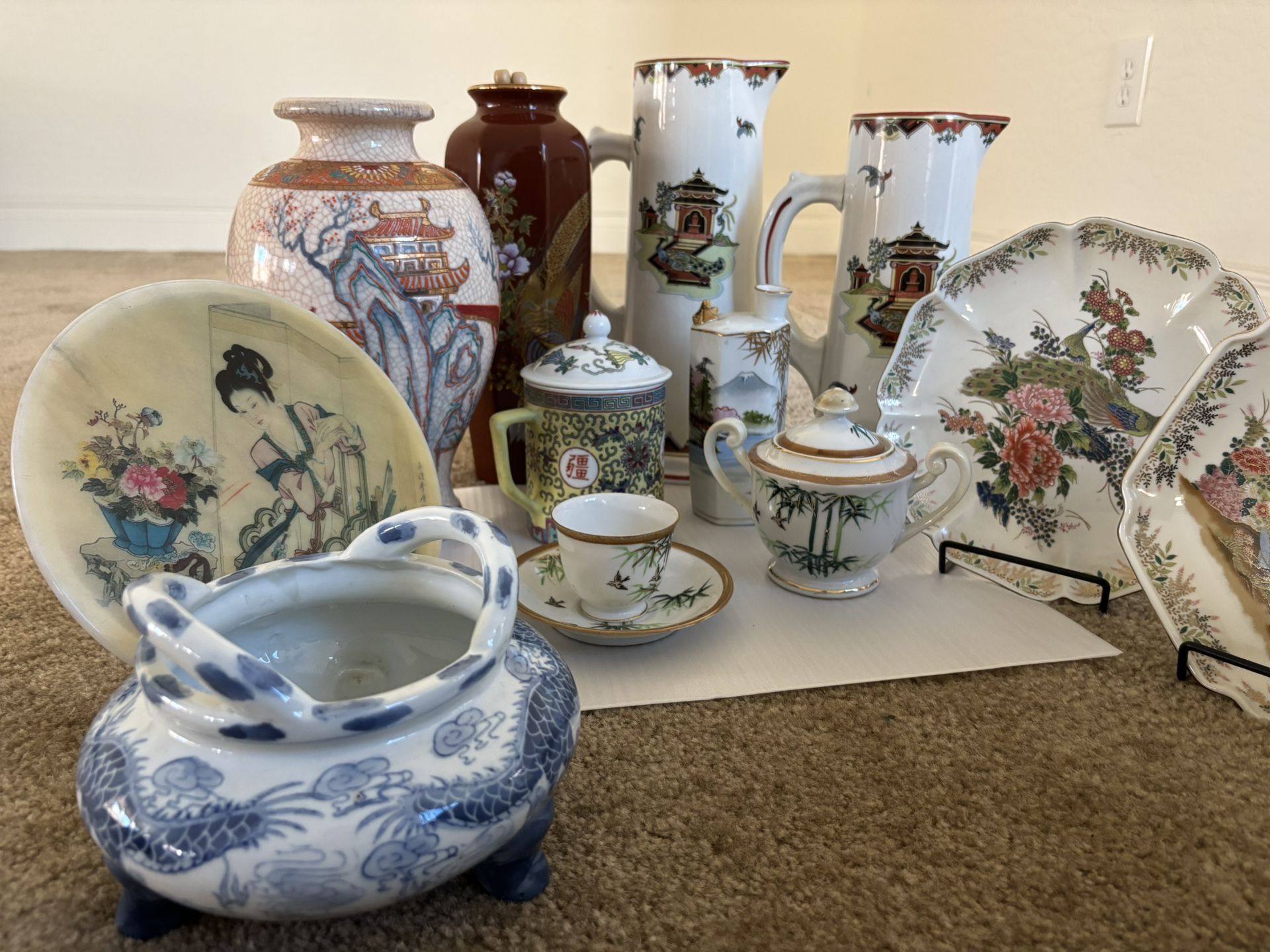 Collection of Asian (Japanese and Chinese) porcelain and ceramic ware