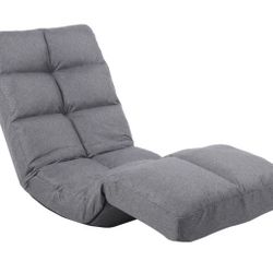 Brand New In The Box - DeeLyan Floor Recliner with Adjustable Footrest - 14-Position Backrest & 5-Level Footrest for Ultimate Relaxation, Foldable Lin