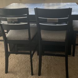 Storage Table, Chairs, And Bench