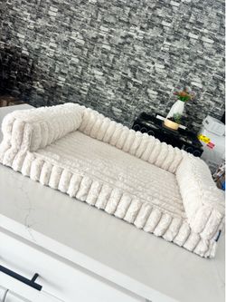 MEDIUM CREAM PET SOFA ORTHOPEDIC