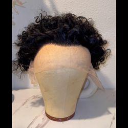 Human Hair Wig - Natural Black Color,