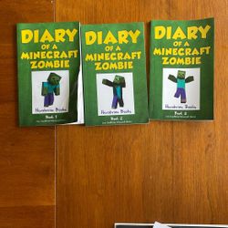 Diary Of A Minecraft zombie Lot Of 3 Books
