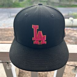 Black and pink LA dodgers Hat