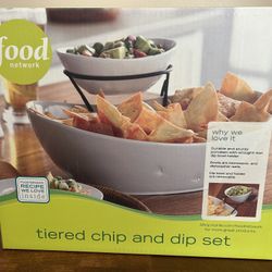 The Food Network tiered chip & dip set