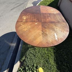 Free solid wood table.