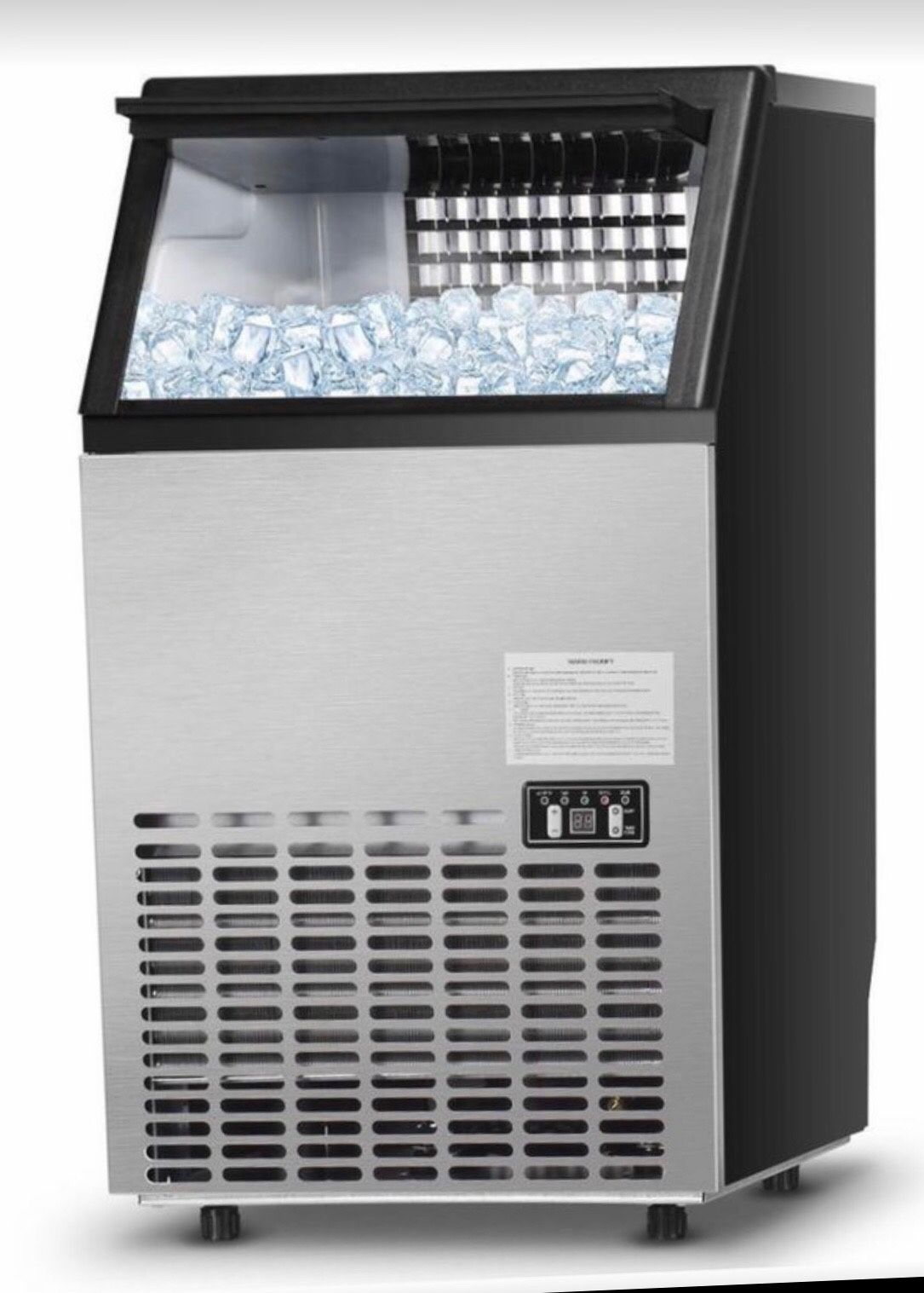 New Costway Built-In Stainless Steel Commercial Ice Maker Portable Ice Machine Restaurant Portable