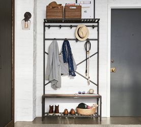 Pottery Barn Hall Tree Entryway Organizer