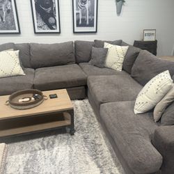 10’ X 10’ Cindy Crawford Modern Grey Couch