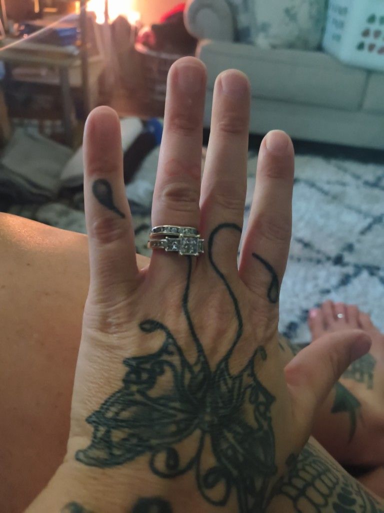 Wedding Set 14k White Gold Almost 5 Carats In Diamond Natural Not Lab Grown!