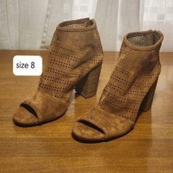 NEW - NY&C Peep Toe Booties, Women's Size 8