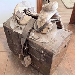 Very Old, Antique Wooden Saddle