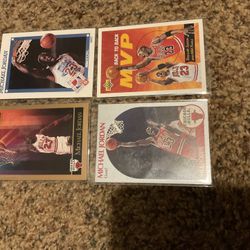 4 Michael Jordan Basketball Cards Chicago Bulls Legend HOF 