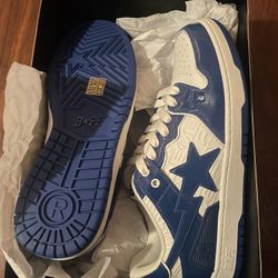 BAPE Blue & White SK8 STA Sneakers Size 11 (Never Worn)