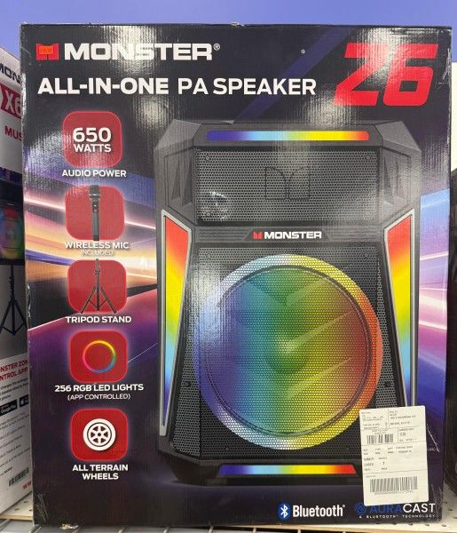 Monster Z6 All-in-One PA Bluetooth Speaker System 