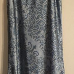 Venezia  Blue And Gray Maxi Skirt 