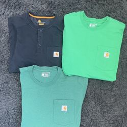 Carhartt pocket t-shirt workwear bundle lot of 3 - Men Large 