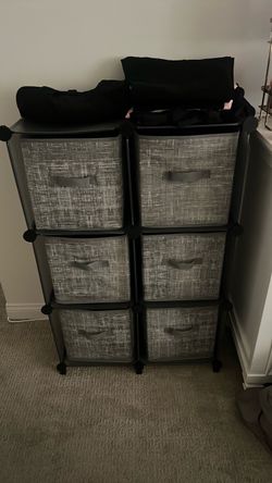 6-Cube Storage Organizer with Fabric Bins