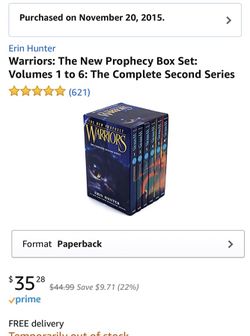 Warrior Cats Series 2 The New Prophecy By Erin Hunter 6 Books Set