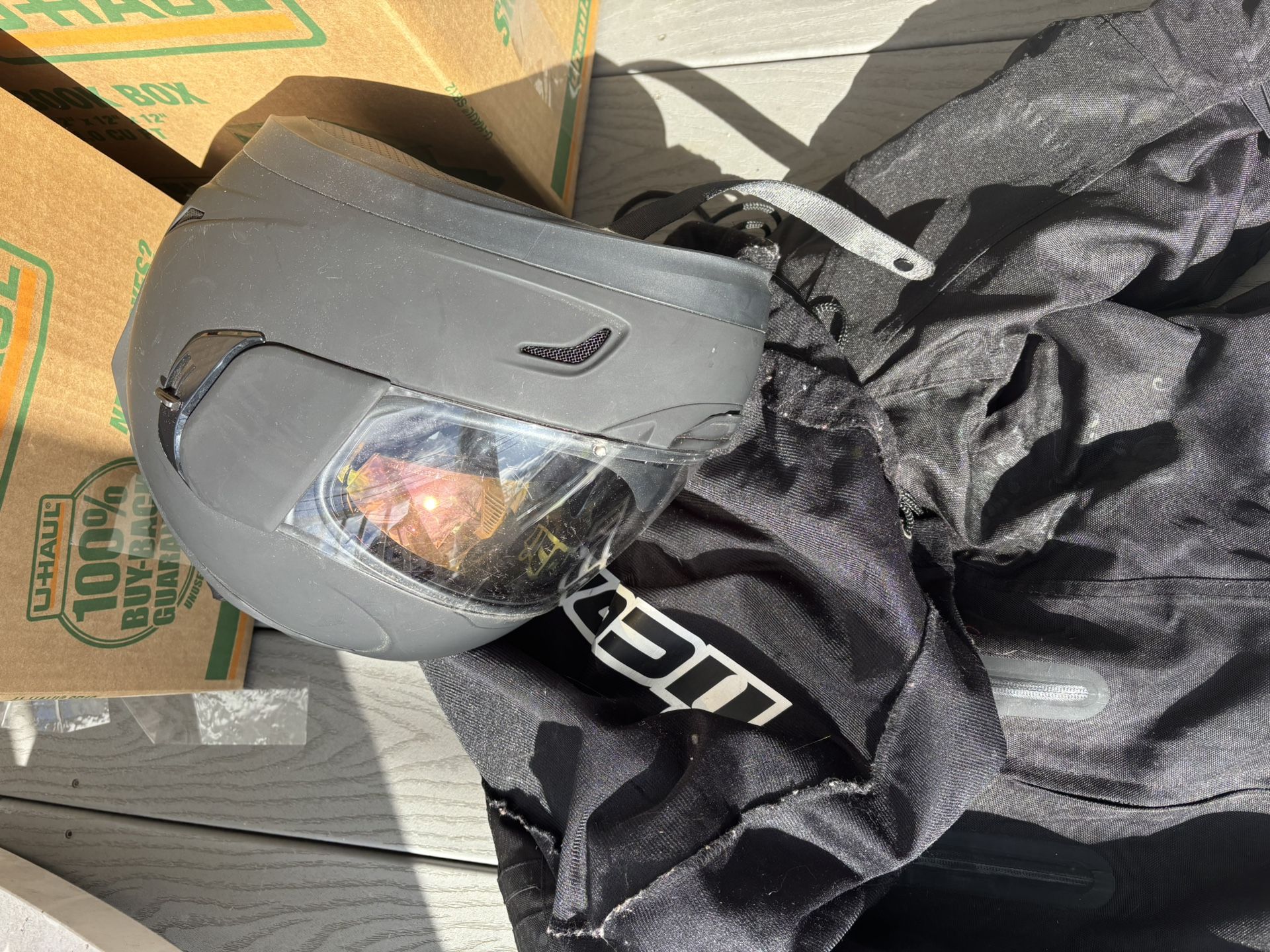CURB ALERT! FREE! Icon Motorcycle Helmet