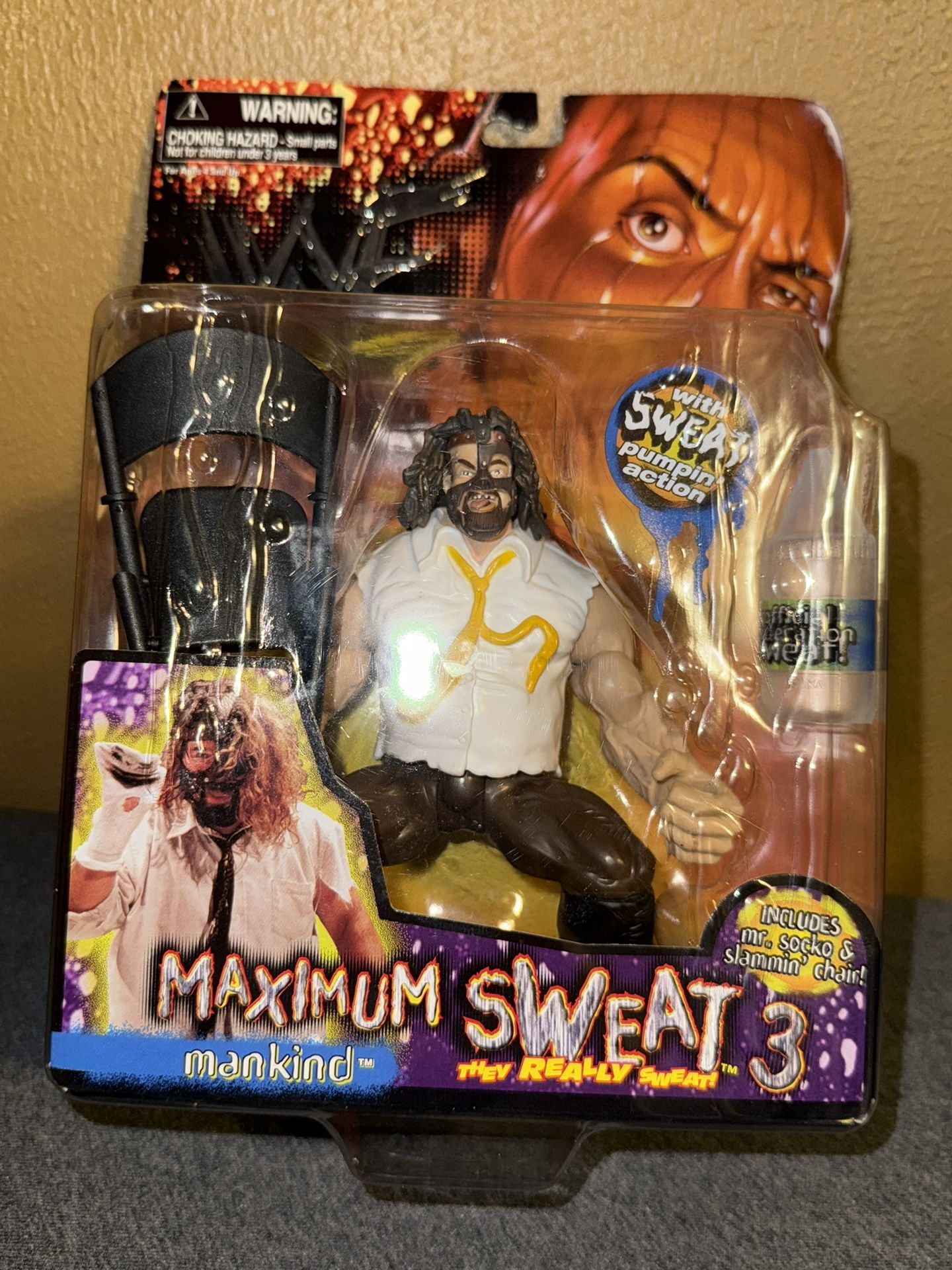 WWE WWF Maximum Sweat 3 Mankind Wrestling Action Figure Jakks 1999 Titan New IBX