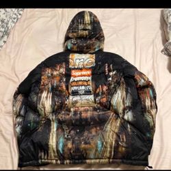Supreme × The North Face TNF Times Square 1/2 Zip 800 Fill Hooded Jacket Large