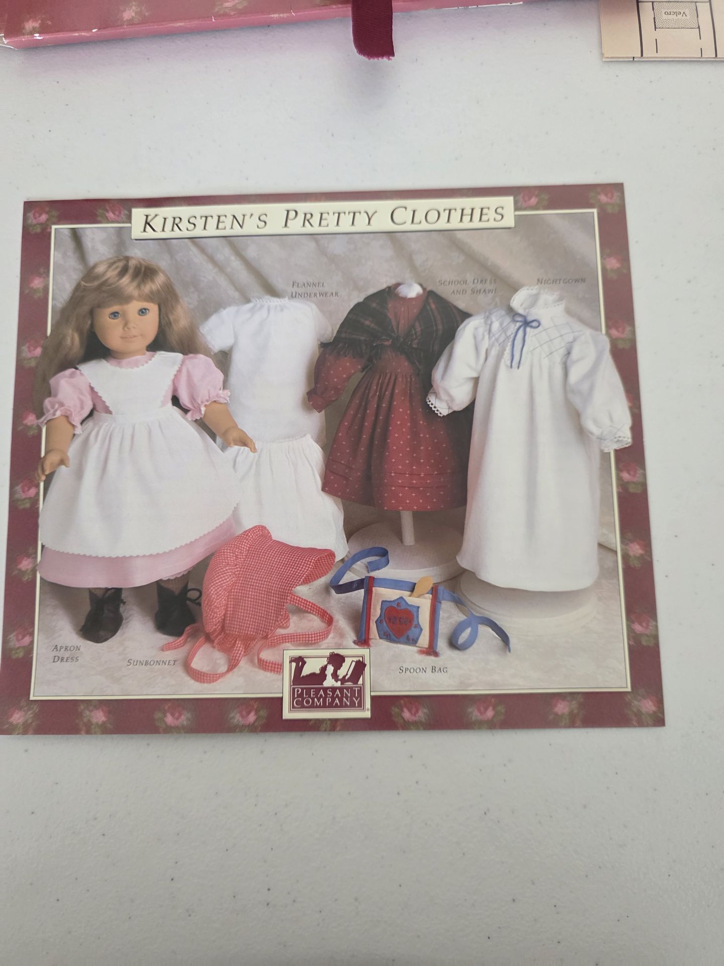 American Girl Doll Dress Patterns Kirsten Pleasant Company Uncut Vintage EUC
