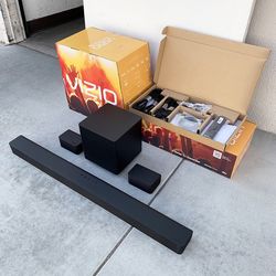 $140 (Brand New) Vizio V-series 5.1 home theater sound bar dolby audio, bluetooth, wireless subwoofer, remote control (v51x-j6) 