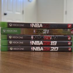 5 NBA 2K Xbox One Games Bundle - In Great Condition - NBA 2K18 2K19 2K20 2K21 & 2K22 