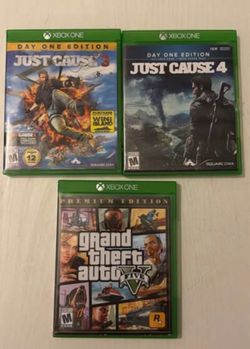 Xbox One Game Bundle: Grand Theft Auto V, Just Cause 3, Just Cause 4