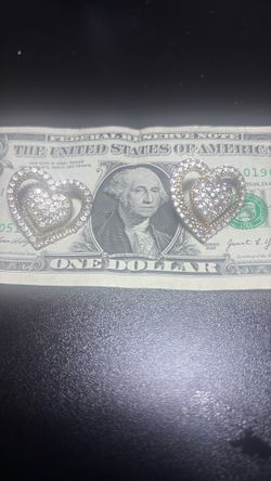 Gold-Tone Double Heart Textured Statement Earrings