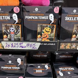 4 Feet Inflatable Halloween/Fall Outdoor Decoration 2pc For $25 