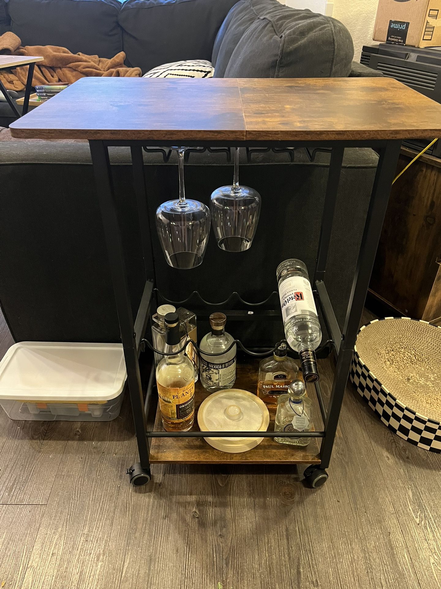 Bar Cart On Wheels