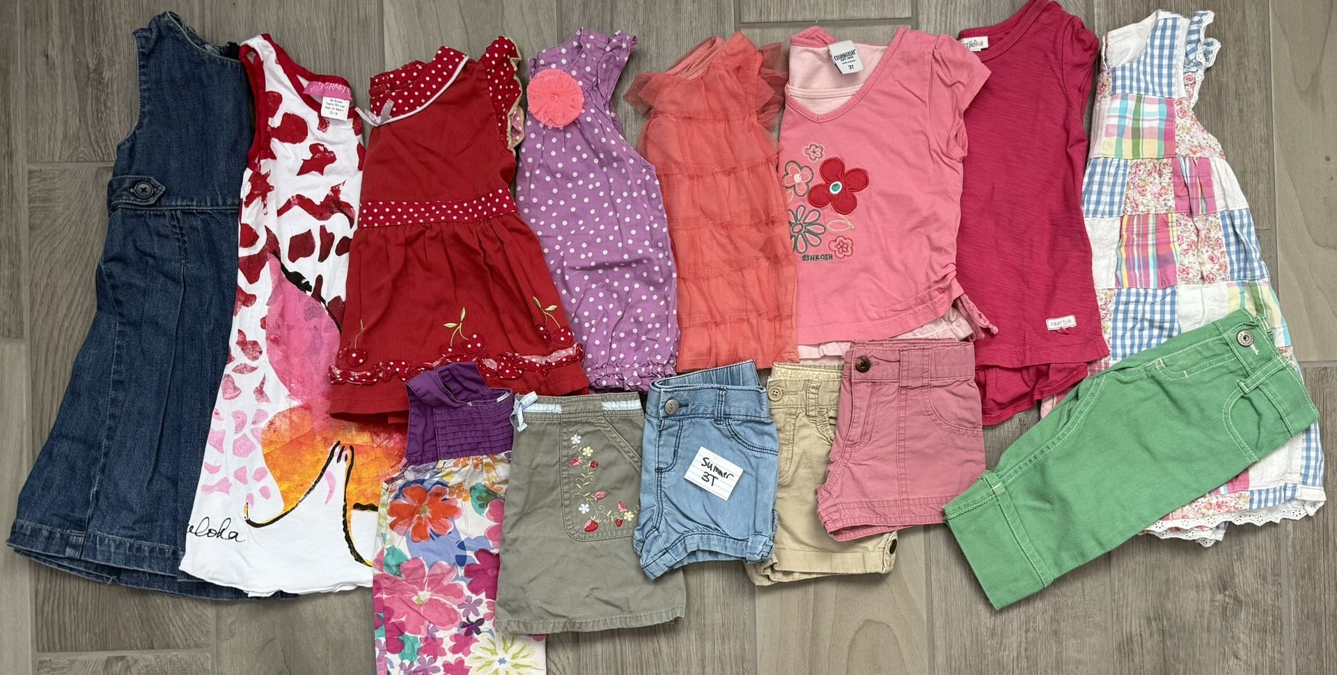 14 Piece Size 3T Girls, Summer Clothing Lot