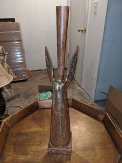 Solid Cast Iron Vase - Candle Holder. Perfect Condition. Indoor And Outdoor Use