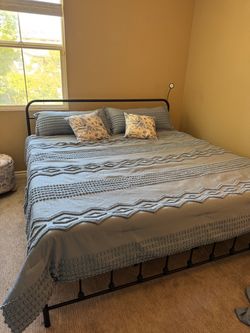 Black Metal Bed Frame King