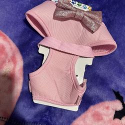 pink medium doggie harness