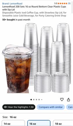 Clean cups with lids 200 sets 16 oz  $35