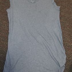Xhilaration Women's Size Large Gray Nightgown Cap Sleeve D