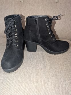 Black Suede Soda Ankle Boots Size 8