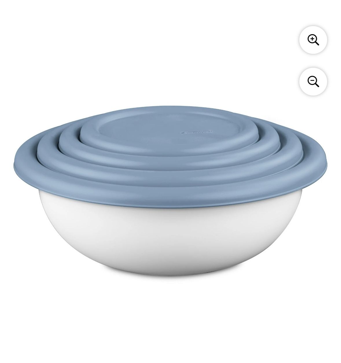 Sterilite 8 Piece Covered Bowl Set, Four Sizes With Kids, Large, Medium, Small Food Storage Containers