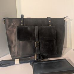 Genuine Leather Tote bag with wallet