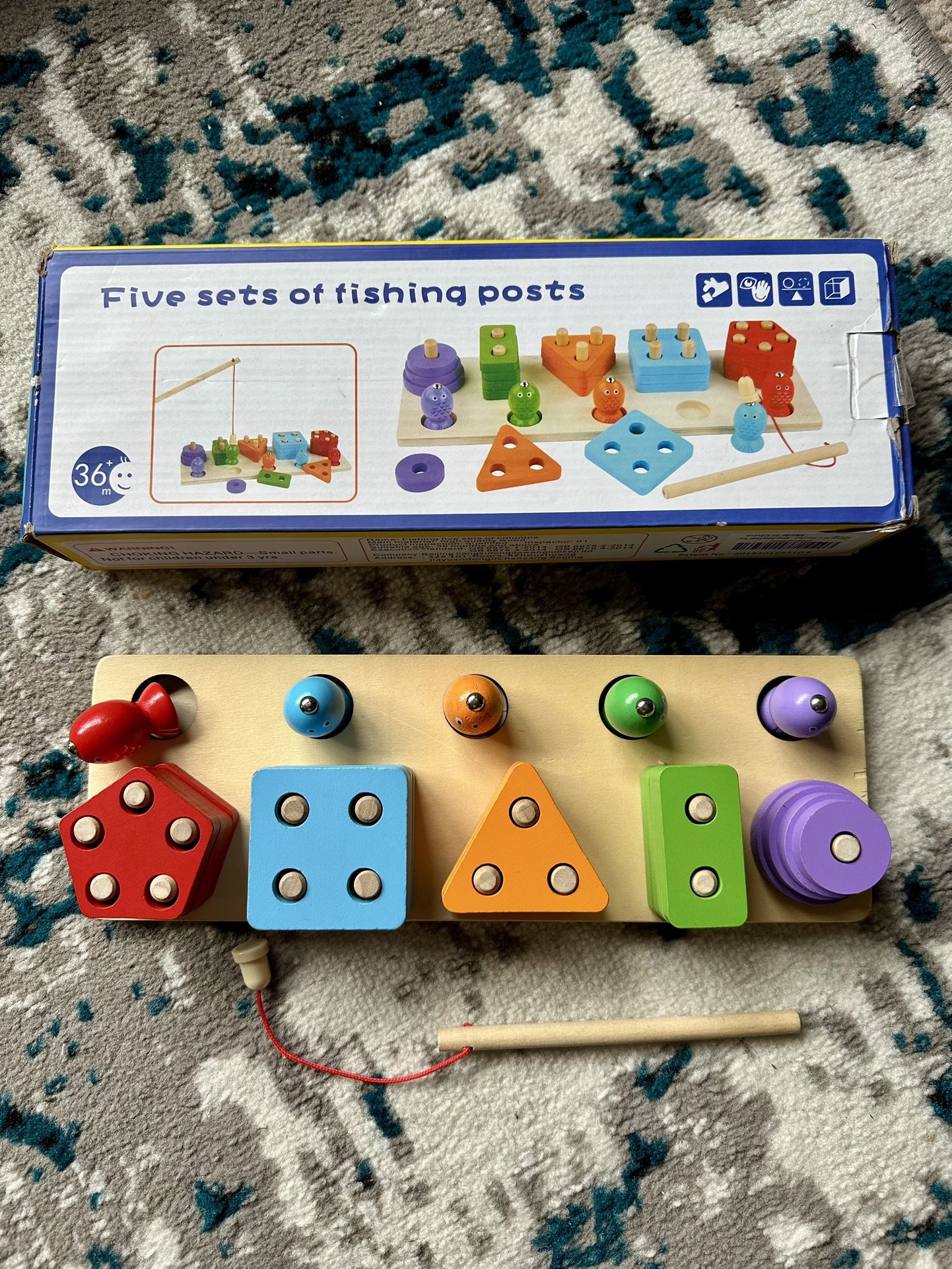 Educational Wooden fishing toy