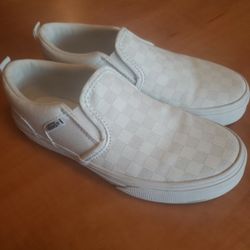 VANS White Checkered Shoes 